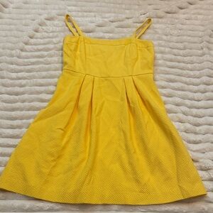 LOFT Girls' Yellow Textured Spaghetti-Strap Sundress